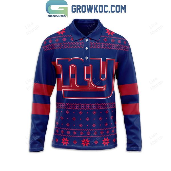 New York Giants Winter Is Coming 2024 Personalized Long Sleeve Polo Shirt