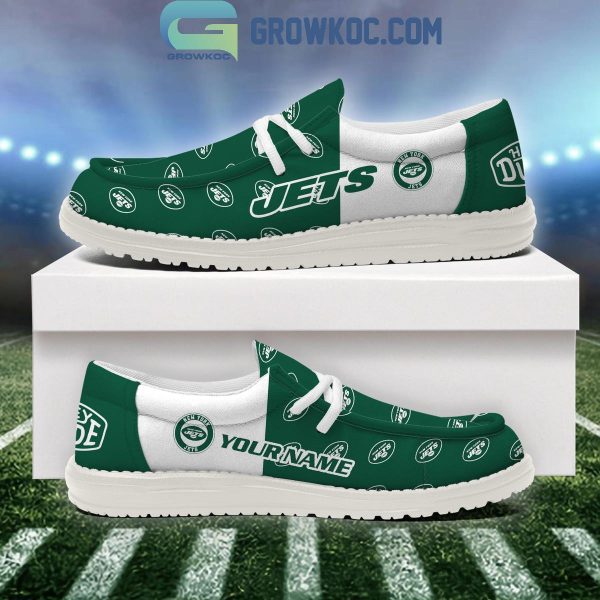 New York Jets 2024 Version Personalized Hey Dude Shoes