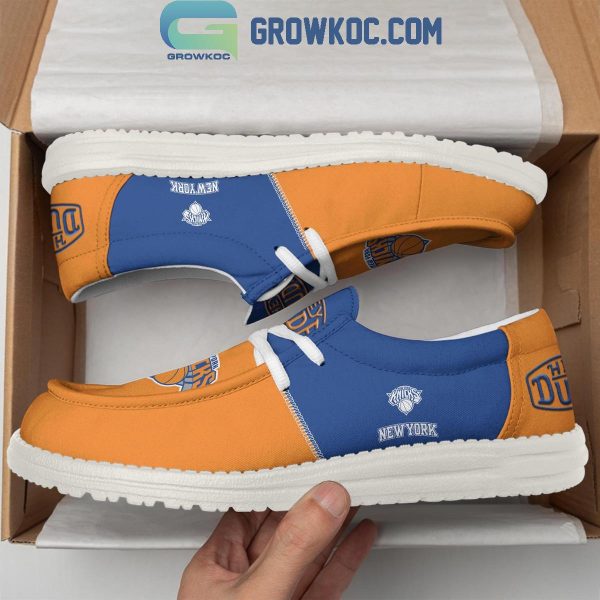 New York Knicks 2024 Personalized Hey Dude Shoes