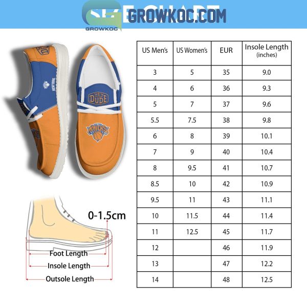 New York Knicks 2024 Personalized Hey Dude Shoes