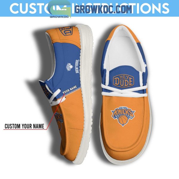 New York Knicks 2024 Personalized Hey Dude Shoes