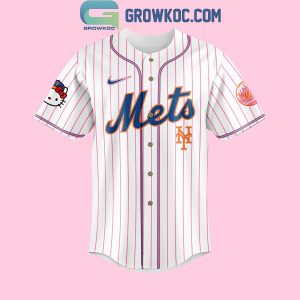 New York Mets Hello Kitty 50th Anniversary Personalized Baseball Jersey