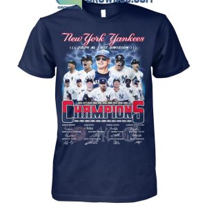 New York Yankees 2024 AL East Division Champs Back To Back To Back T-Shirt