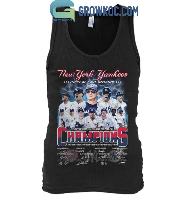 New York Yankees 2024 AL East Division Champs Back To Back To Back T-Shirt