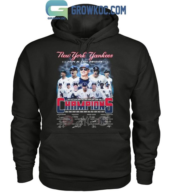 New York Yankees 2024 AL East Division Champs Back To Back To Back T-Shirt