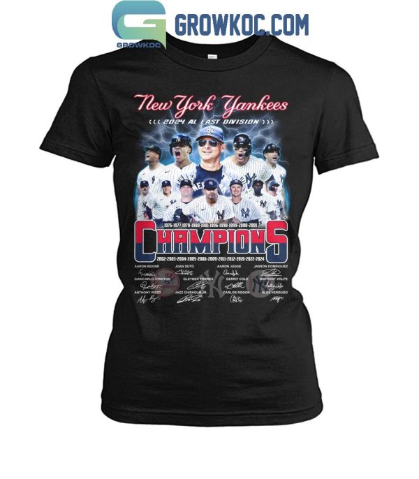 New York Yankees 2024 AL East Division Champs Back To Back To Back T-Shirt