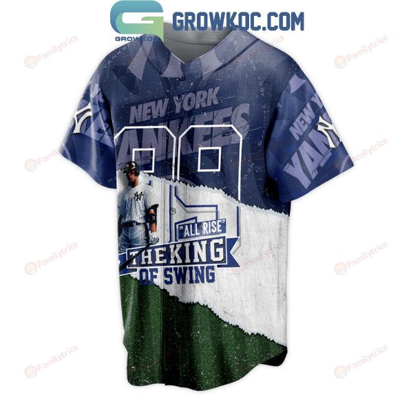 New York Yankees Aaron Judge All Rise The King Of Swing Baseball Jersey