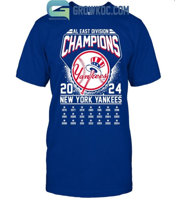 New York Yankees Celebrating AL East Division Champions 2024 T-Shirt