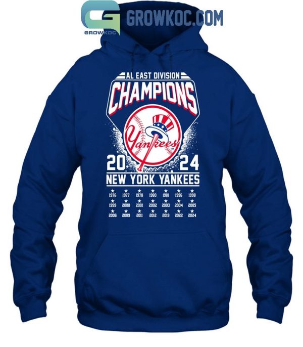 New York Yankees Celebrating AL East Division Champions 2024 T-Shirt