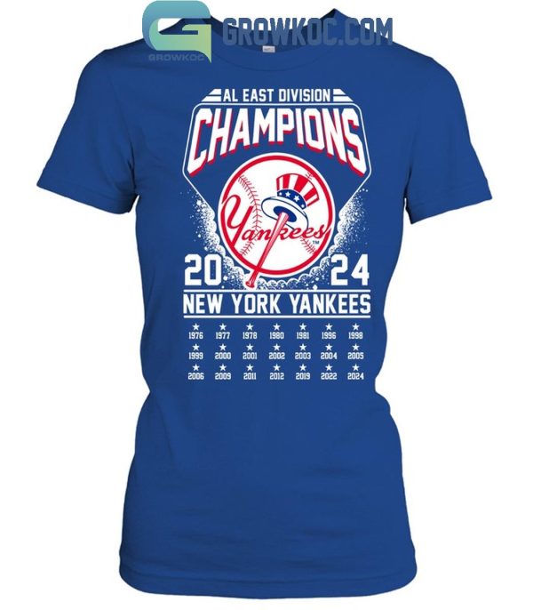 New York Yankees Celebrating AL East Division Champions 2024 T-Shirt