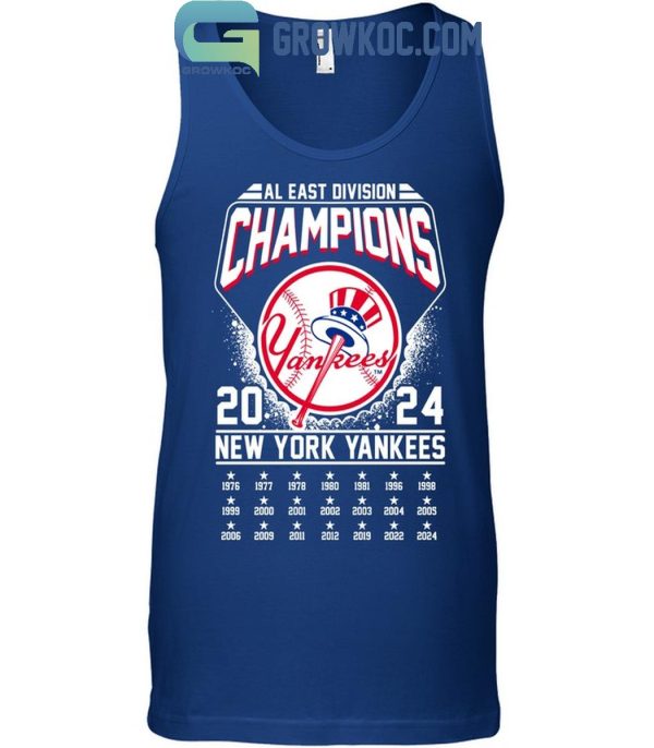 New York Yankees Celebrating AL East Division Champions 2024 T-Shirt