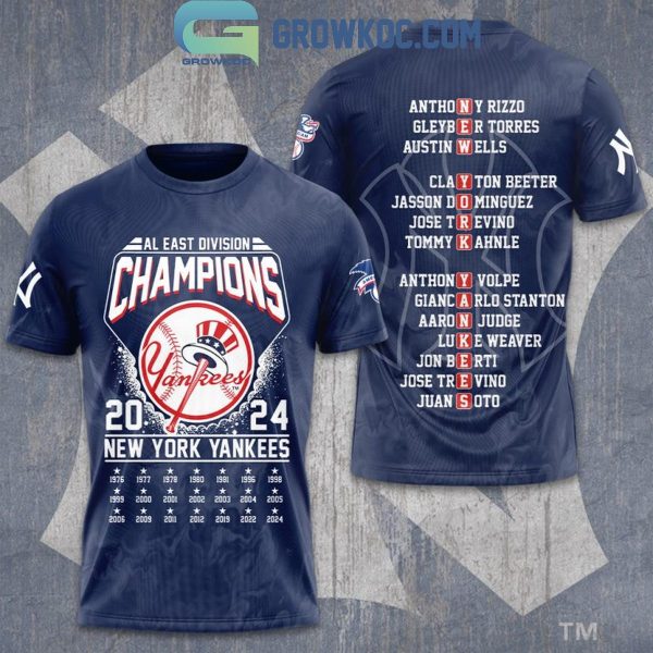 New York Yankees October Ready American League East Division Champs Hoodie T-Shirt