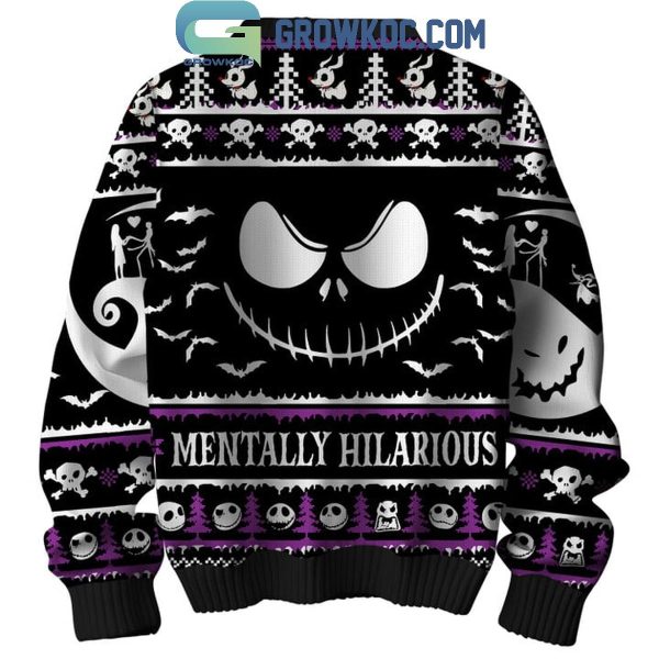 Nightmare Before Christmas Sarcasm Mentally Hilarious Ugly Sweater