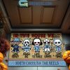 North Carolina Tar Heels In This House We Love Halloween Horror Movies Doormat