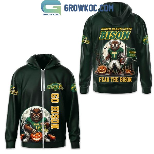 North Dakota State Bison Spooky Fear The Bison Go Bison Hoodie T-Shirt