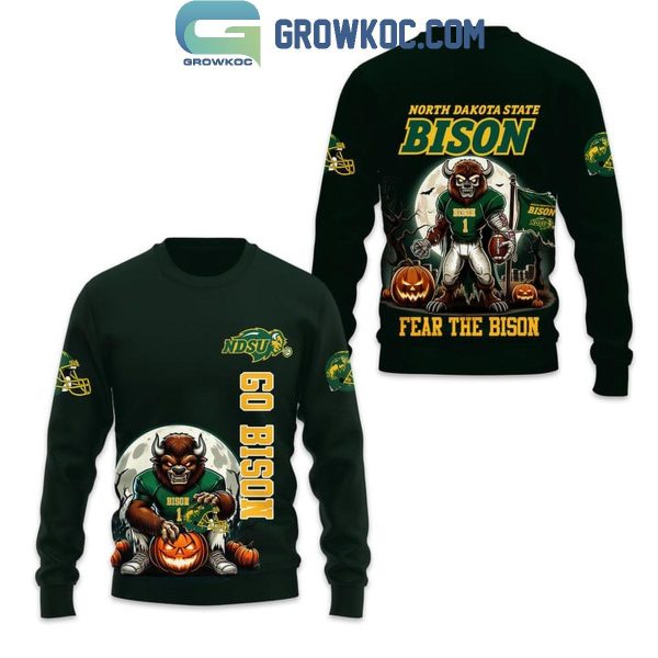 North Dakota State Bison Spooky Fear The Bison Go Bison Hoodie T-Shirt