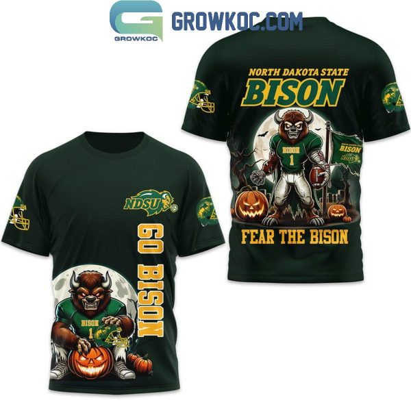 North Dakota State Bison Spooky Fear The Bison Go Bison Hoodie T-Shirt