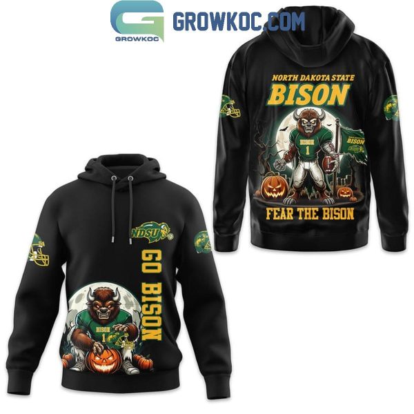 North Dakota State Bison Spooky Fear The Bison Go Bison Hoodie T-Shirt