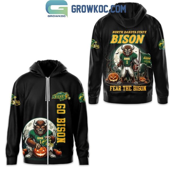 North Dakota State Bison Spooky Fear The Bison Go Bison Hoodie T-Shirt