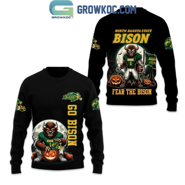 North Dakota State Bison Spooky Fear The Bison Go Bison Hoodie T-Shirt