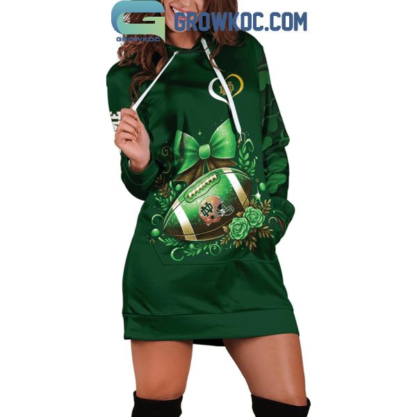 Notre Dame Fighting Irish Never Underestimate A Woman Love Football Hoodie Dress