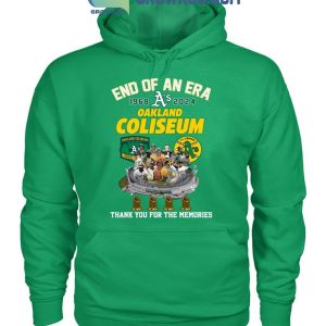 Oakland Athletics Oakland Coliseum End Of An Era 1968-2024 Thank You T-Shirt