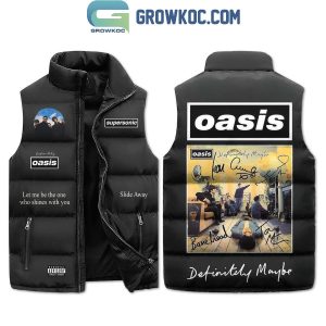 Oasis Definitely Maybe 2024 Sleeveless Puffer Jacket