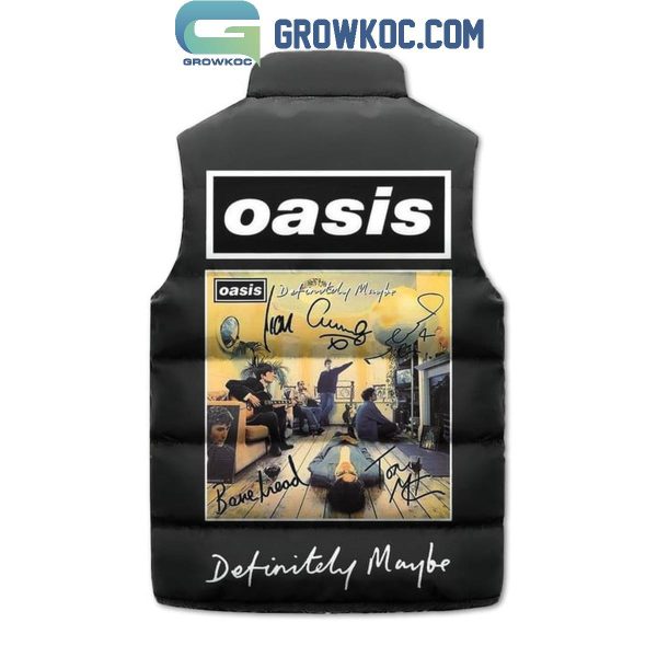 Oasis Definitely Maybe 2024 Sleeveless Puffer Jacket