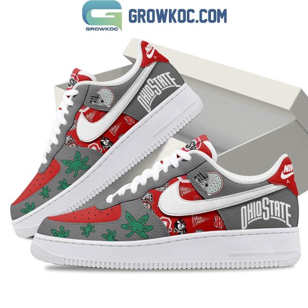 Ohio State Buckeyes 420 Festive Design 2024 Air Force 1 Shoes