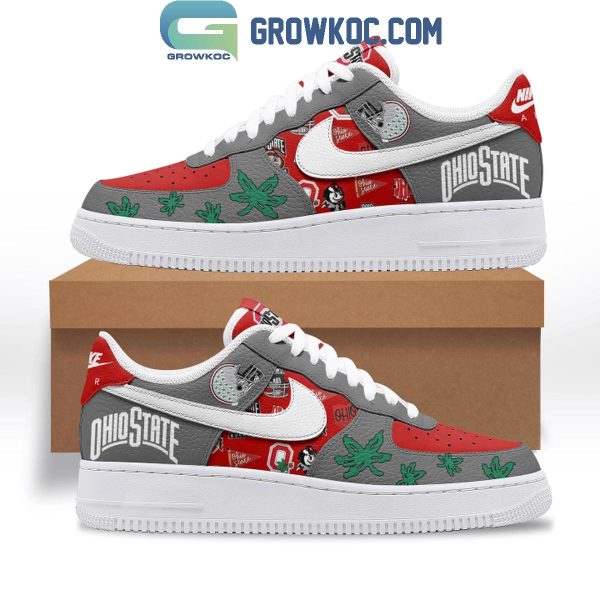 Ohio State Buckeyes 420 Festive Design 2024 Air Force 1 Shoes