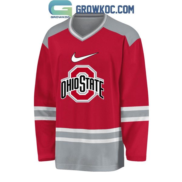 Ohio State Buckeyes Football Team Go Buckeyes Hockey Jersey