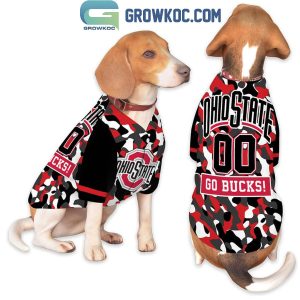 Ohio State Buckeyes Go Bucks Personalized Pet Baseball Jersey