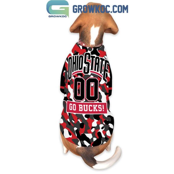 Ohio State Buckeyes Go Bucks Personalized Pet Baseball Jersey