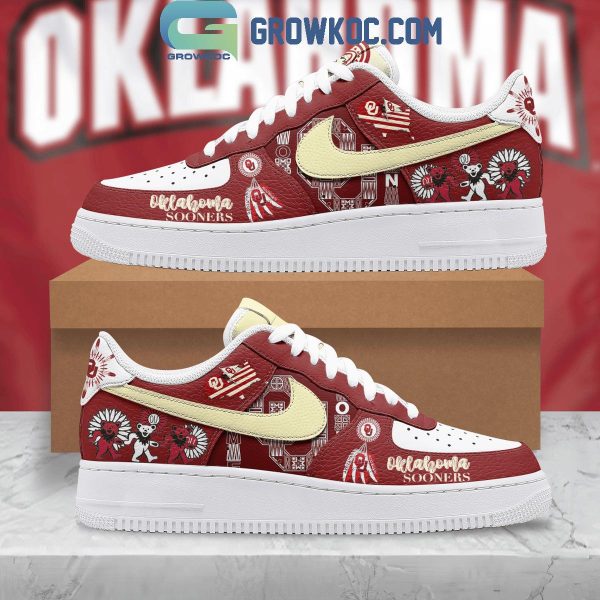 Oklahoma Sooners The Grateful Dead The Festive Design 2024 Air Force 1 Shoes