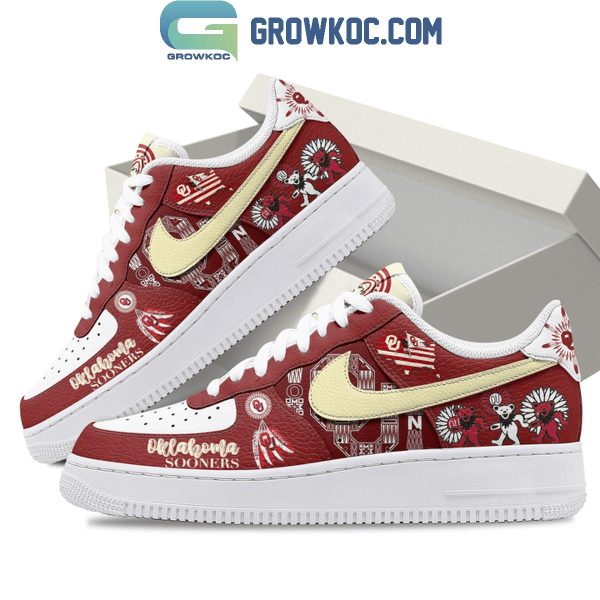 Oklahoma Sooners The Grateful Dead The Festive Design 2024 Air Force 1 Shoes