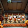 Oklahoma Sooners In This House We Love Halloween Horror Movies Doormat