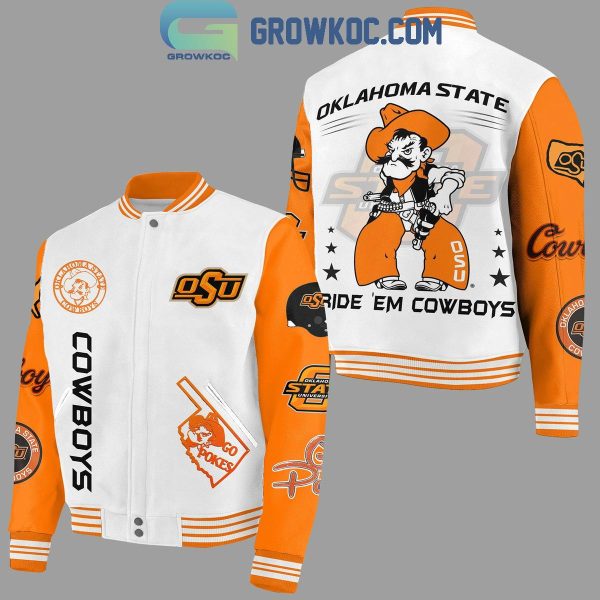 Oklahoma State Cowboys Ride ‘Em Cowboys Baseball Jacket