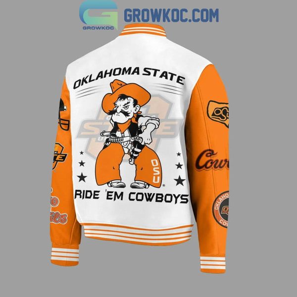 Oklahoma State Cowboys Ride ‘Em Cowboys Baseball Jacket