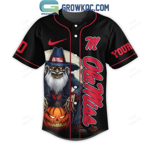 Ole Miss Rebels Football Fear The Rebels 2024 Halloween Personalized Baseball Jersey