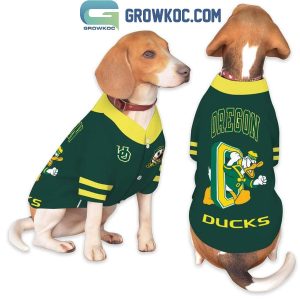 Oregon Ducks Donald Ducks Disney Personalized Pet Baseball Jersey