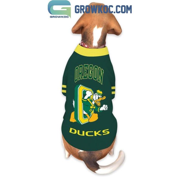 Oregon Ducks Donald Ducks Disney Personalized Pet Baseball Jersey