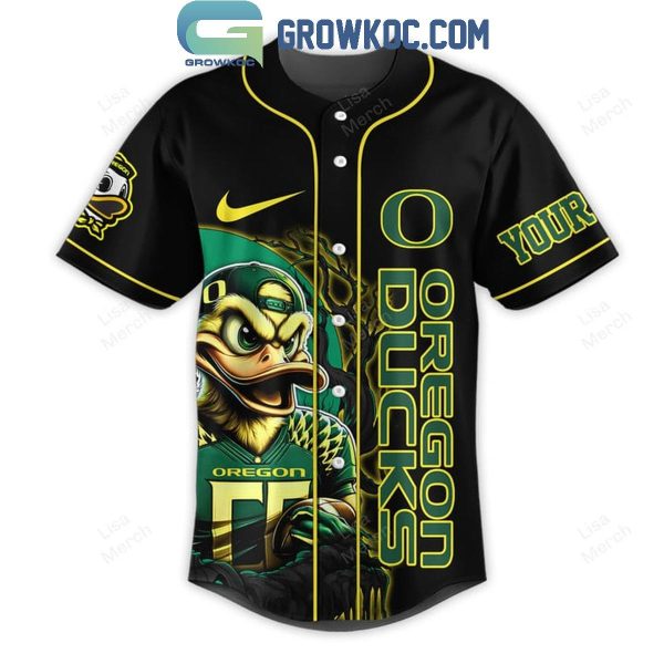 Oregon Ducks Fear The Ducks 2024 Halloween Personalized Baseball Jersey