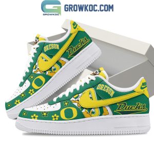 Oregon Ducks Football Festive Design 2024 Air Force 1 Shoes