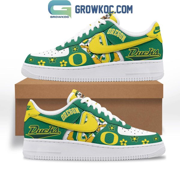 Oregon Ducks Football Festive Design 2024 Air Force 1 Shoes