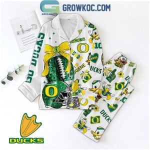 Oregon Ducks Go Ducks Eugene The Duck Polyester Pajamas Set