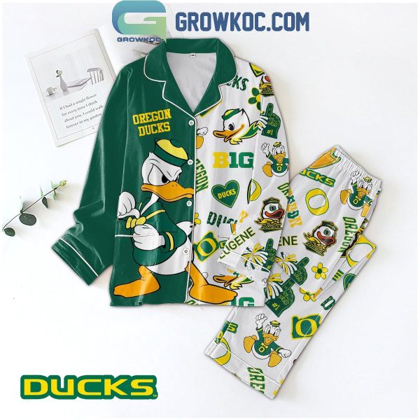 Oregon Ducks Just Duck It Go Ducks Polyester Pajamas Set