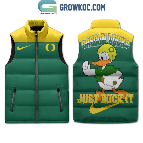 Oregon Ducks Just Duck It Sleeveless Puffer Jacket