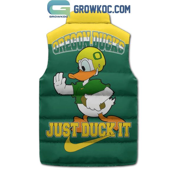 Oregon Ducks Just Duck It Sleeveless Puffer Jacket