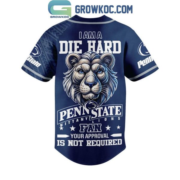 Penn State Nittany Lions Die Hard Fan Forever Personalized Baseball Jersey