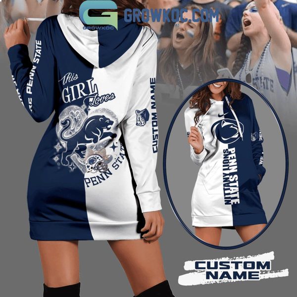 Penn State Nittany Lions This Girl Love Penn State Personalized Hoodie Dress